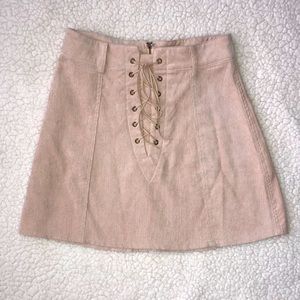 One Way Boutique Tan Mini Skirt